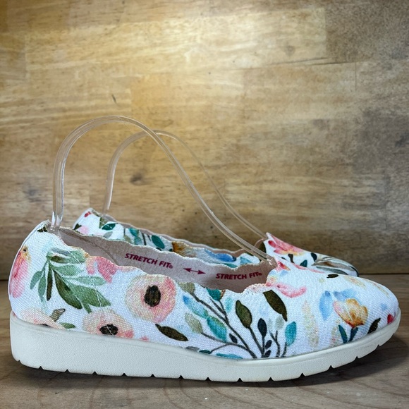 Skechers Shoes - Skechers Cleo Flex Washable Knit Womens Size 7 Wide Slip On Wedge Shoes Floral